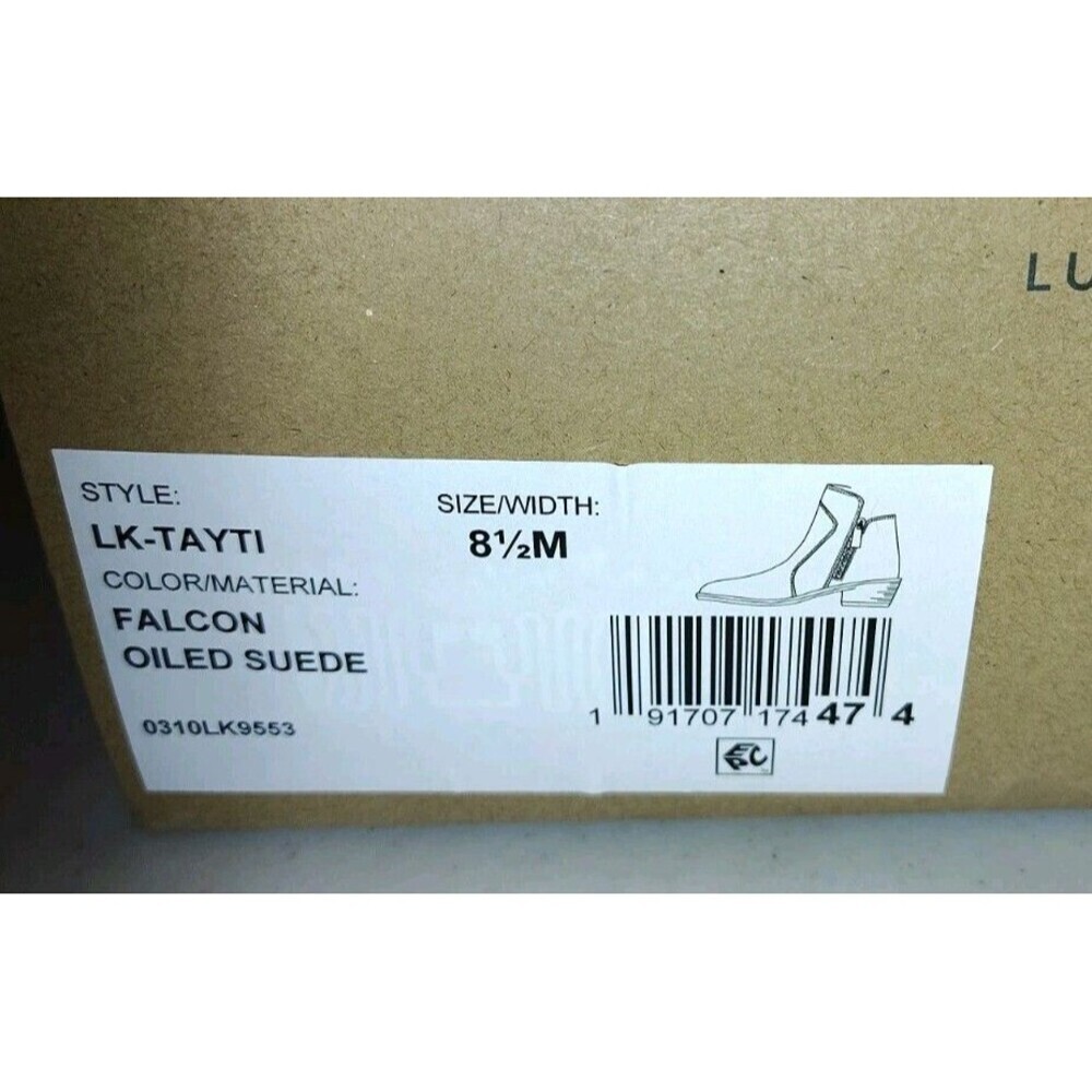 Lucky Brand Tayti Falcon Oiled Suede Western Ankle Boots Women's Size 8.5M - Picture 6 of 11